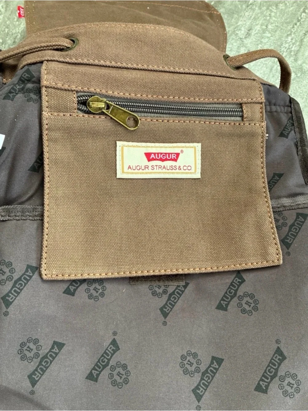 Augur Strauss & Co. JANS canvas backpack, NWT